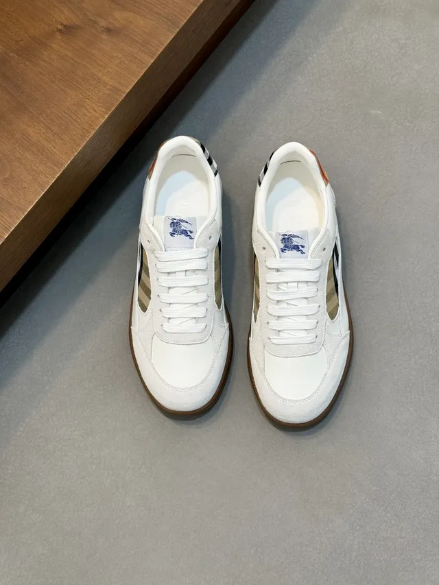 Burberry House Check Panel White and Gum Lifestyle Sneaker