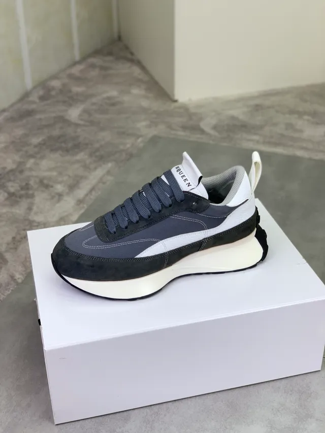 Alexander McQueen Oversized Sneaker Gray White Black Chunky Sneakers