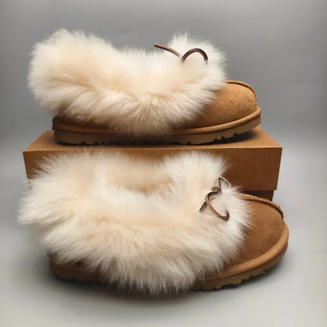 UGG Brown Beige Slip-On Suede Upper Loafer