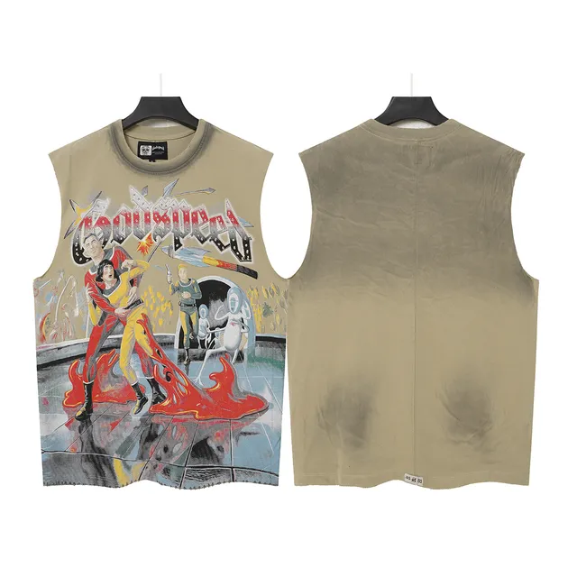 Godspeed Graphic-Print Sleeveless Crew-Neck Vest Top