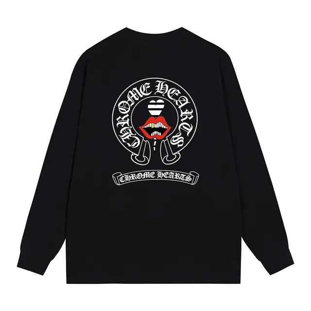 Chrome Hearts Graphic Print Black Long-Sleeve T-Shirt