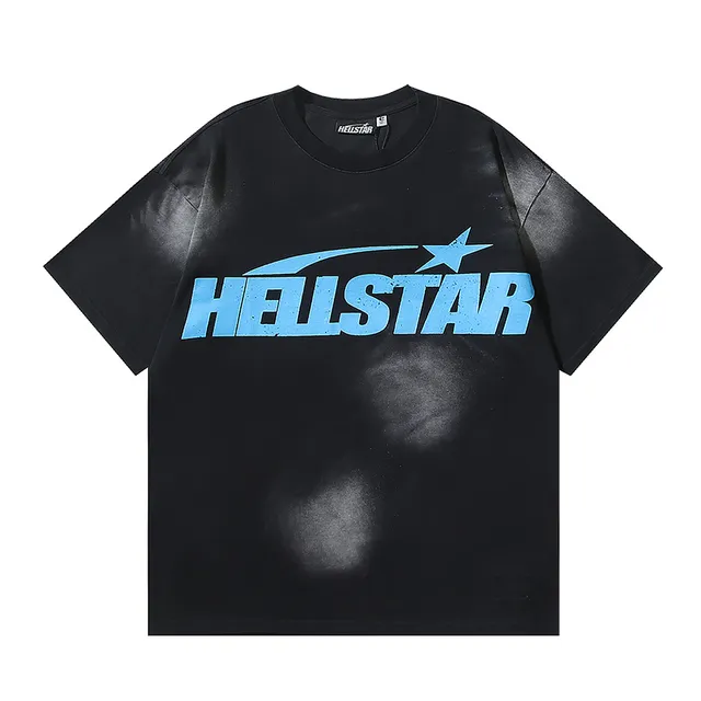 Hellstar Graphic Print Bleached Black T-Shirt