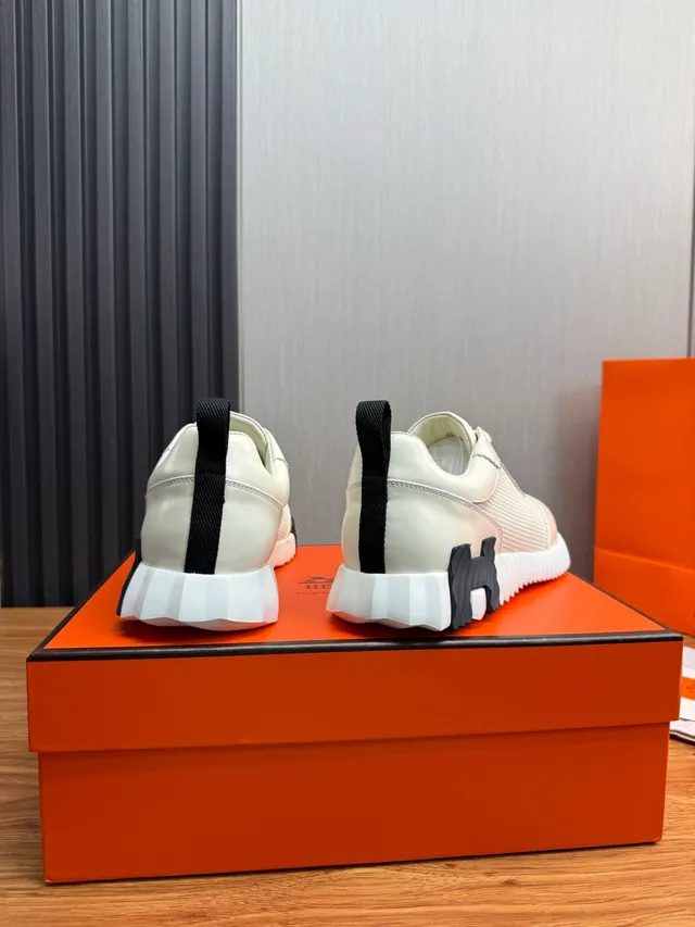 Hermès Oran Off-White and Black Lifestyle Sneakers