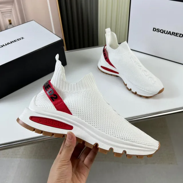 Dsquared2 Speed Trainer White Red Gum Lifestyle Sneakers