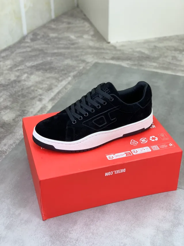Diesel Black Suede Lifestyle Sneaker