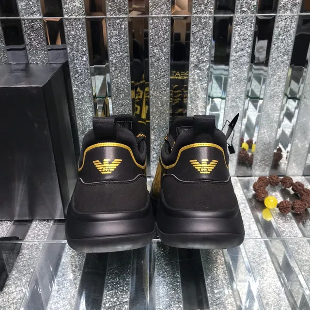 Giorgio Armani EA7 Black and Gold Mesh Lifestyle Sneaker