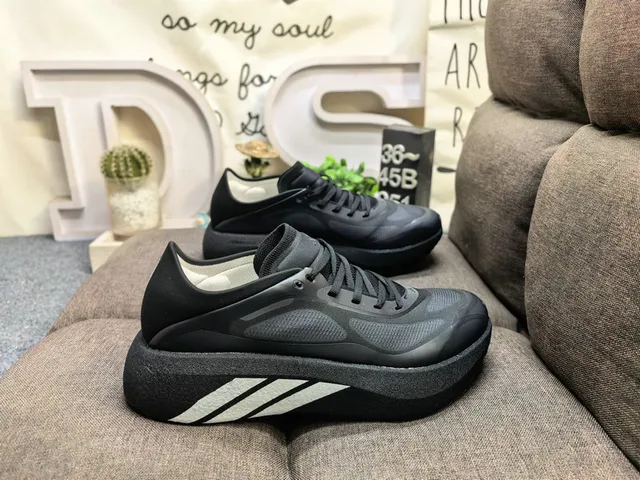 Adidas Beige Green Platform Sole Mesh Upper Chunky Sneakers