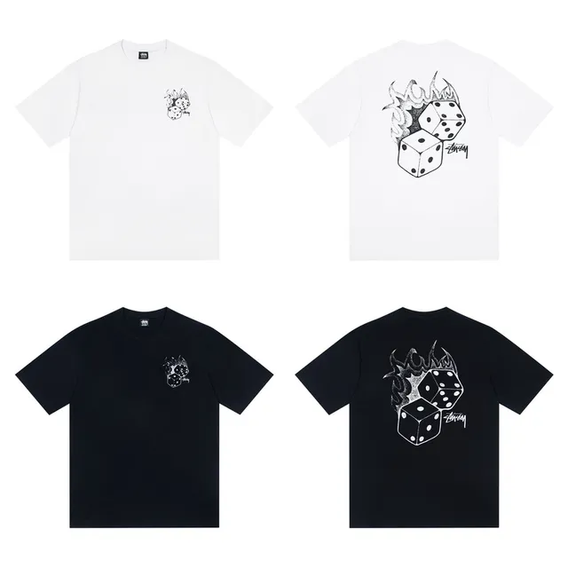 Stussy Dice Flame Graphic T-Shirt