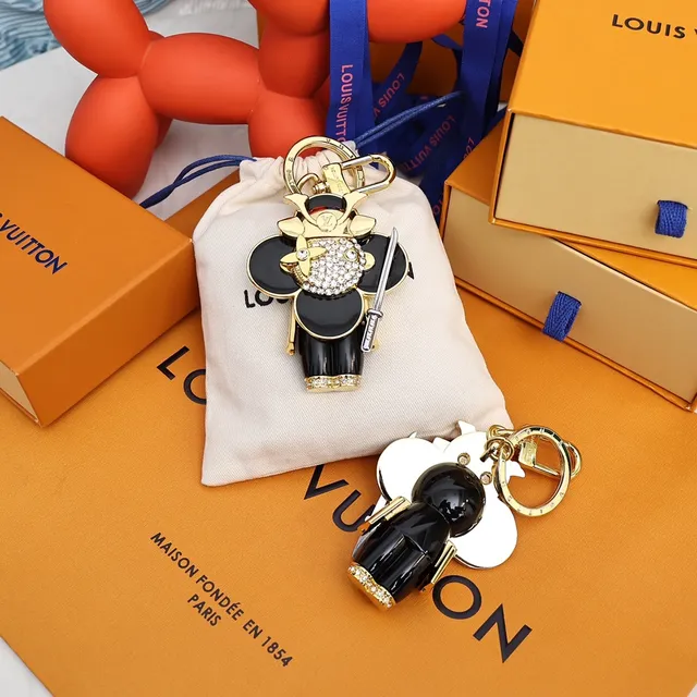 Louis Vuitton Black Gold Enamel Floral Charm Metal Crossbody Bag