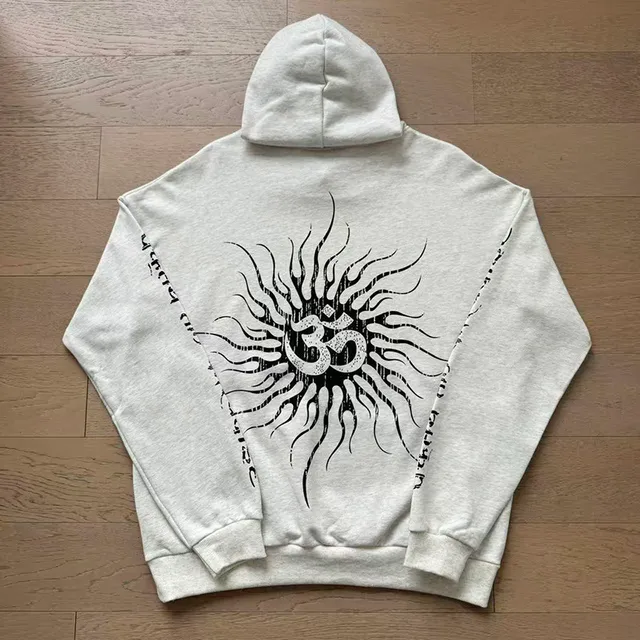 Hellstar Graphic-Print Heather Gray Oversized Tracksuit