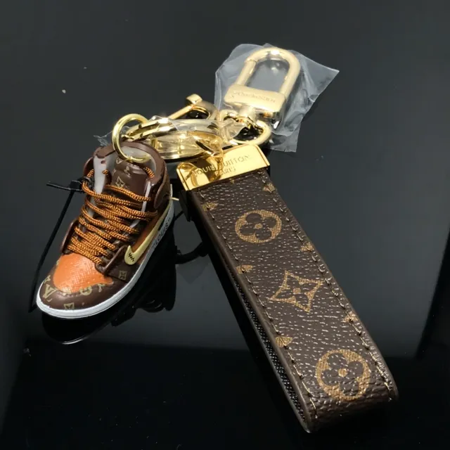 Louis Vuitton Monogram Mini Sneaker Keychain Strap Saddle Bag