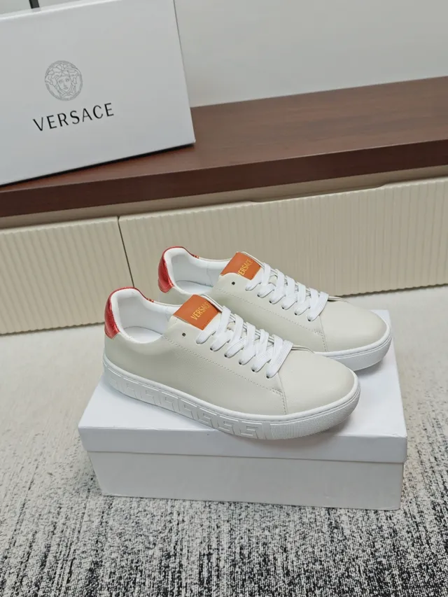 Versace Greca Odissea Off-White Leather Lifestyle Sneakers