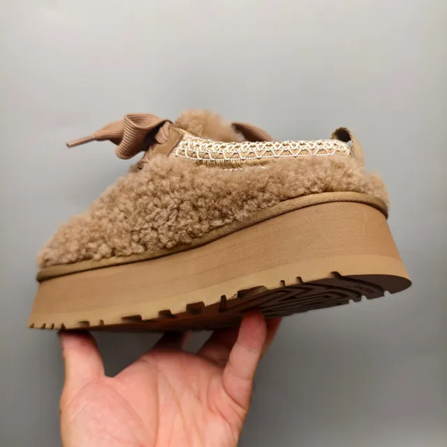 UGG Tasman Tan Shearling Platform Loafer