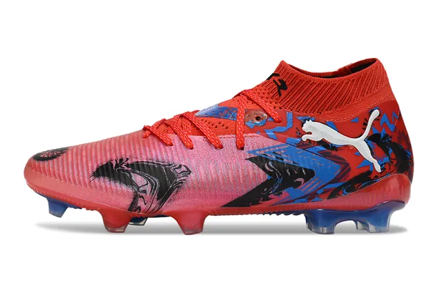 Puma Future Z Graphic Print Red Pink Blue Firm-Ground Soccer Shoes