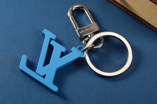 Louis Vuitton LV Initials Silver Blue Metallic Hardware Rubber-Accented Monogram Crossbody Bag