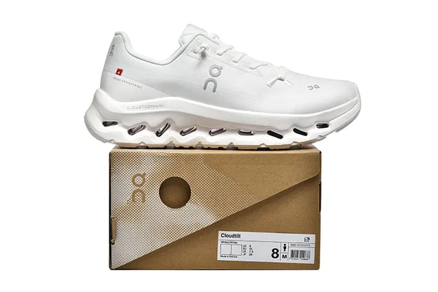 On Cloudmonster White Running Shoes
