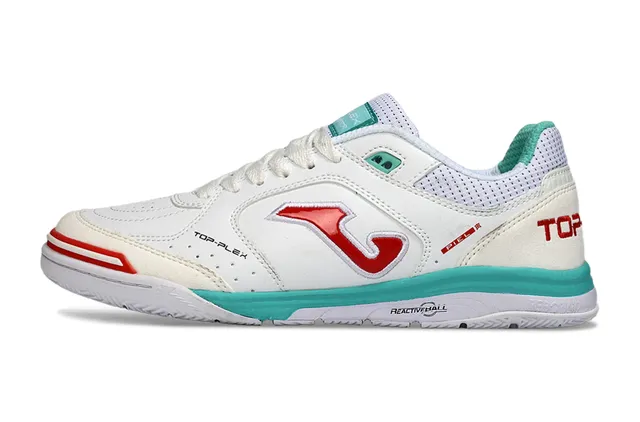 Joma Top-Plex White Blue Lace-Up Synthetic And Mesh Upper Sneakers