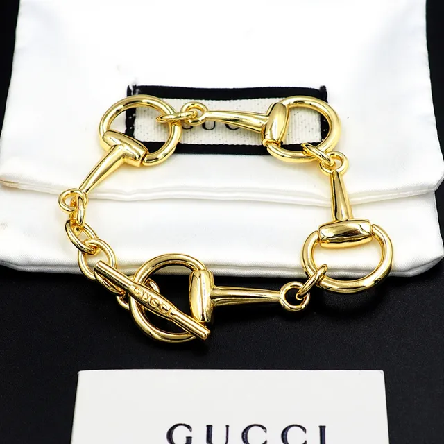 Gucci Horsebit 1955 Gold-Tone Horsebit Link Bracelet