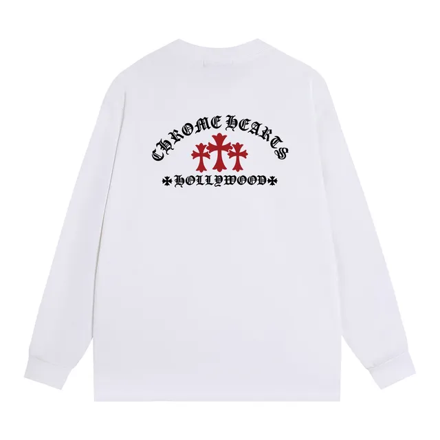 Chrome Hearts Hollywood Cross Back-Print Long-Sleeve T-Shirt