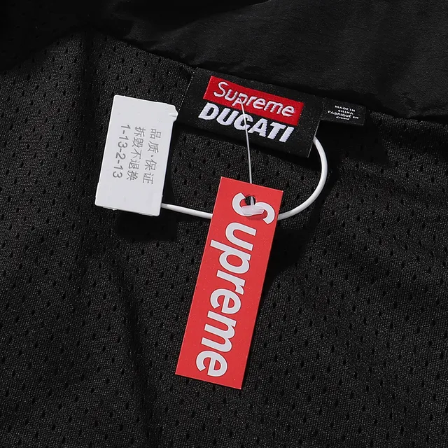 Supreme Ducati Racing White Red Zip-Up Windbreaker Jacket Tracksuit