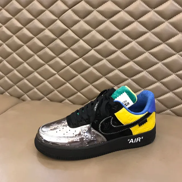 Nike x Off-White Air Force 1 Multicolor Patchwork Lifestyle Sneakers