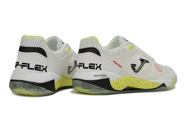 Joma White Yellow Low-Top Lace-Up Perforated Mesh Upper Sneakers