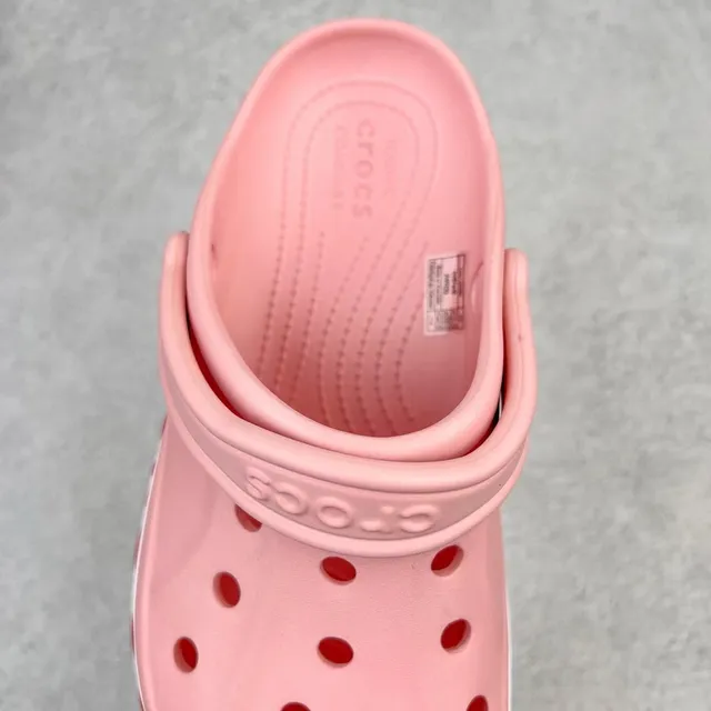 Crocs Classic Clog Pink Red Molded Foam Construction Ventilation Holes Clog