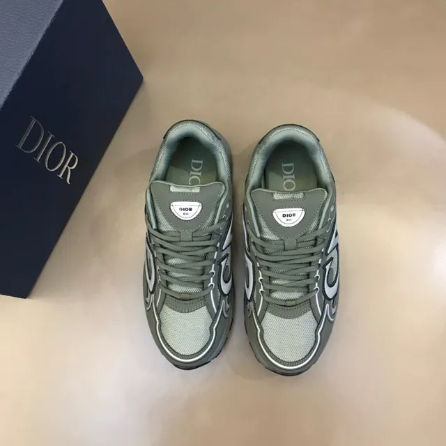 Dior B27 Olive Green Chunky Sneakers