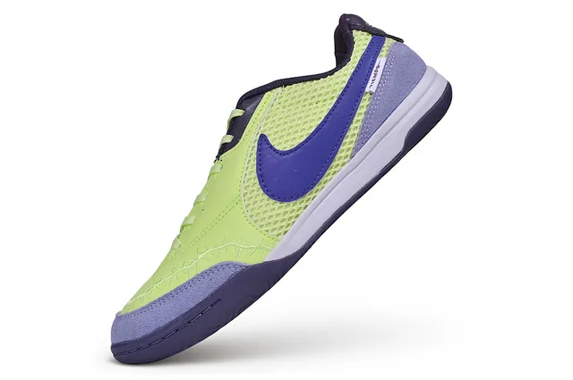 Nike Green Purple Low-Top Mesh And Synthetic Upper Indoor Soccer Shoes