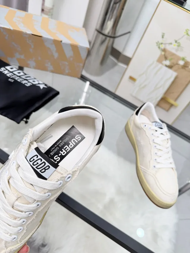 Golden Goose Ball Star Off-White Canvas Lifestyle Sneakers