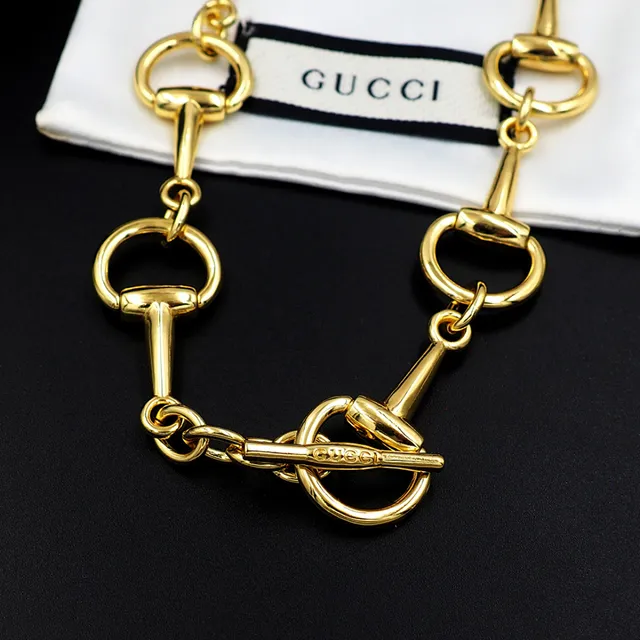 Gucci Horsebit 1955 Gold-Tone Horsebit Link Necklace