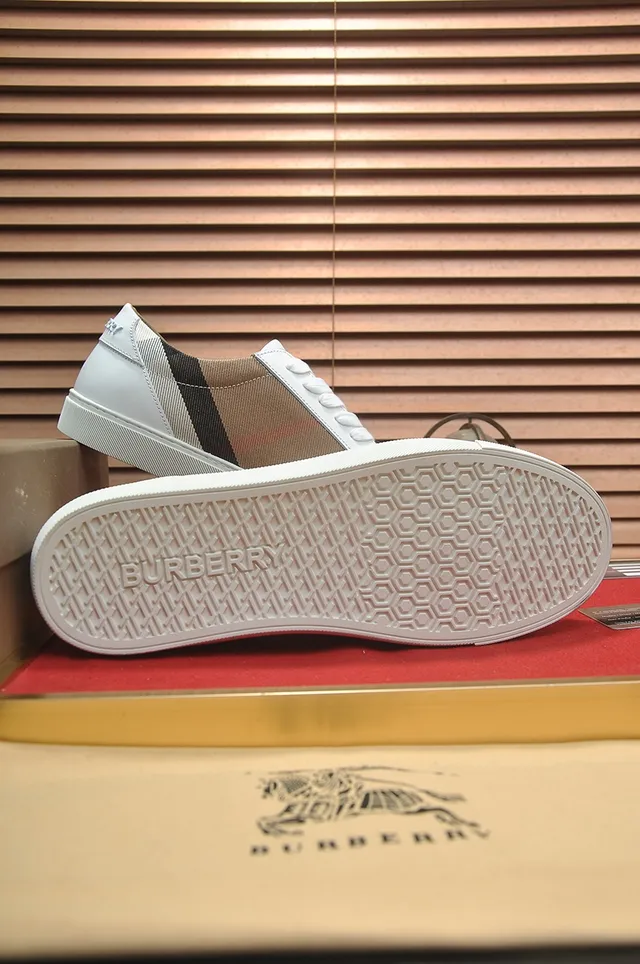 Burberry House Check Panel White Lifestyle Sneakers