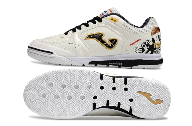 Joma White Multicolor Low-Top Lace-Up Synthetic-Perforated Upper Sneakers
