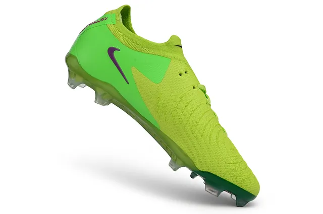 Nike Phantom GT Green Purple Knit Collar Asymmetric Lacing Firm-Ground Soccer Shoes