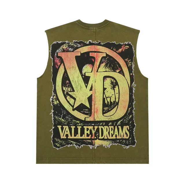 Valley Dreams Graphic-Print Sleeveless Crew-Neck Vest Top