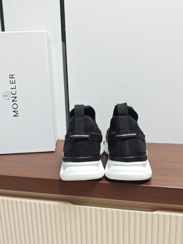 Moncler Black Slip-On Knit Sneaker
