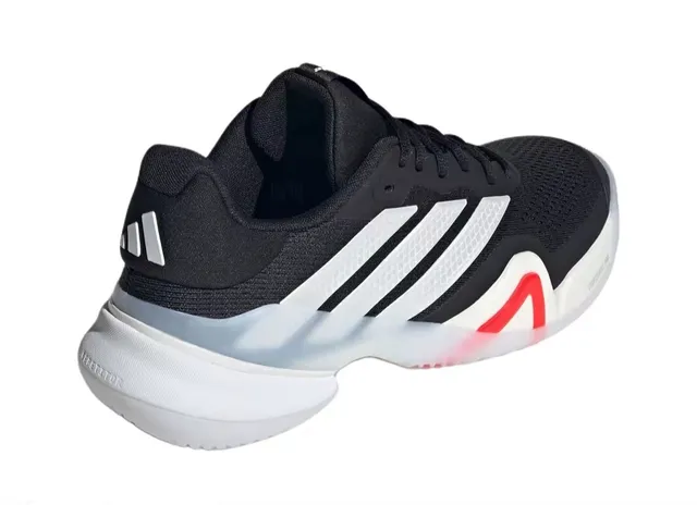 Adidas Black White Breathable Mesh Upper Three-Stripe Side Branding Sneakers