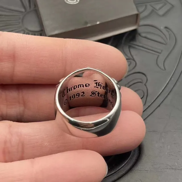 Chrome Hearts Scroll Motif Silver Ring