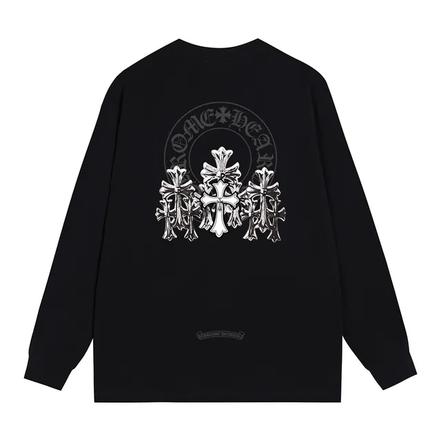 Chrome Hearts Cross Motif Graphic Long-Sleeve T-Shirt