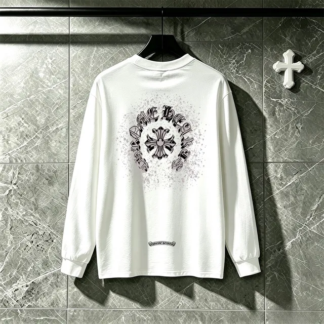 Chrome Hearts Cross Motif Graphic Back Long-Sleeve T-Shirt