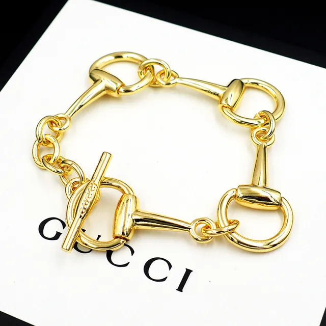 Gucci Horsebit 1955 Gold-Tone Horsebit Link Bracelet