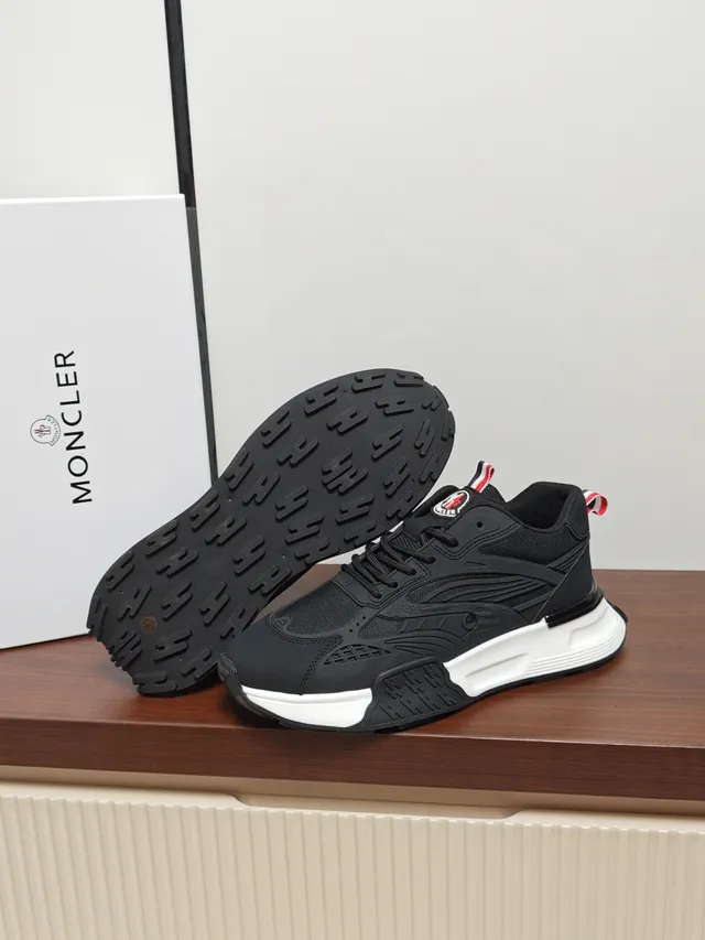 Moncler Black and White Lifestyle Sneakers
