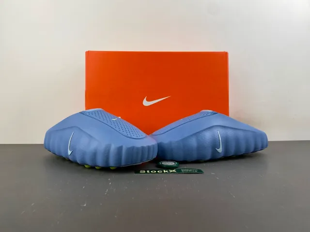 Nike Blue White Molded Foam Perforated Upper Slippers