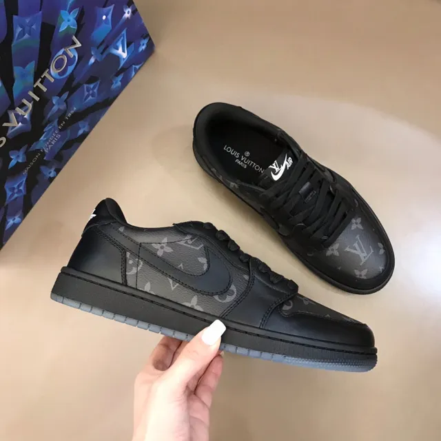 Nike Dunk Low Monogram Print Black Lifestyle Sneakers