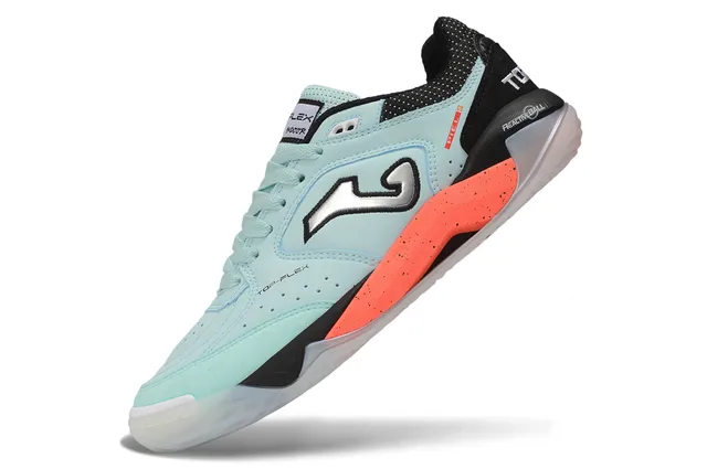 Joma Blue Orange Low-Top Perforated Mesh Upper Sneakers