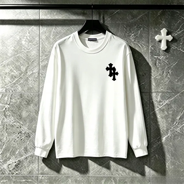 Comme des Garçons PLAY White Black Long-Sleeve Crewneck T-Shirt