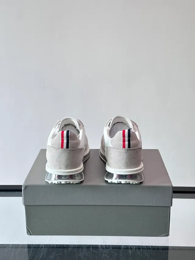 Thom Browne Air Quilted Runner Light Gray Suede Lifestyle Sneakers