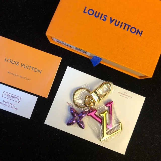Louis Vuitton LV Monogram Charm Purple Gold Metallic Charms Iridescent Finish Crossbody Bag