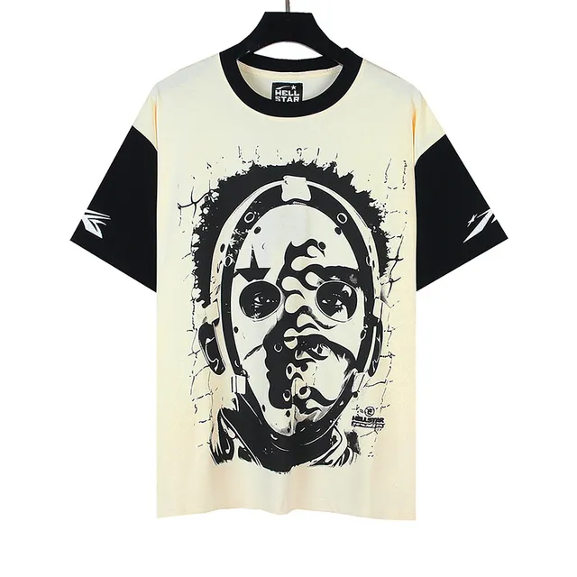 Hellstar Graphic Print Contrast-Sleeve Oversized T-Shirt