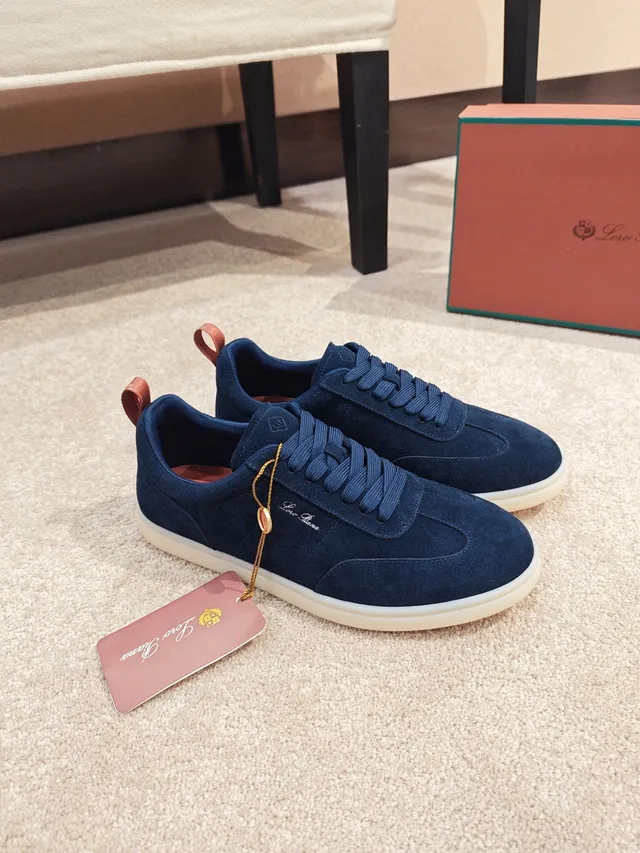 Loro Piana Navy Suede Lifestyle Sneaker